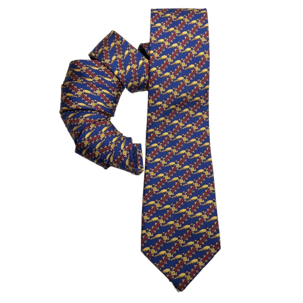 Thomas Pink 100% Pure Silk Tie Necktie Millennium Collection Birds Blue England